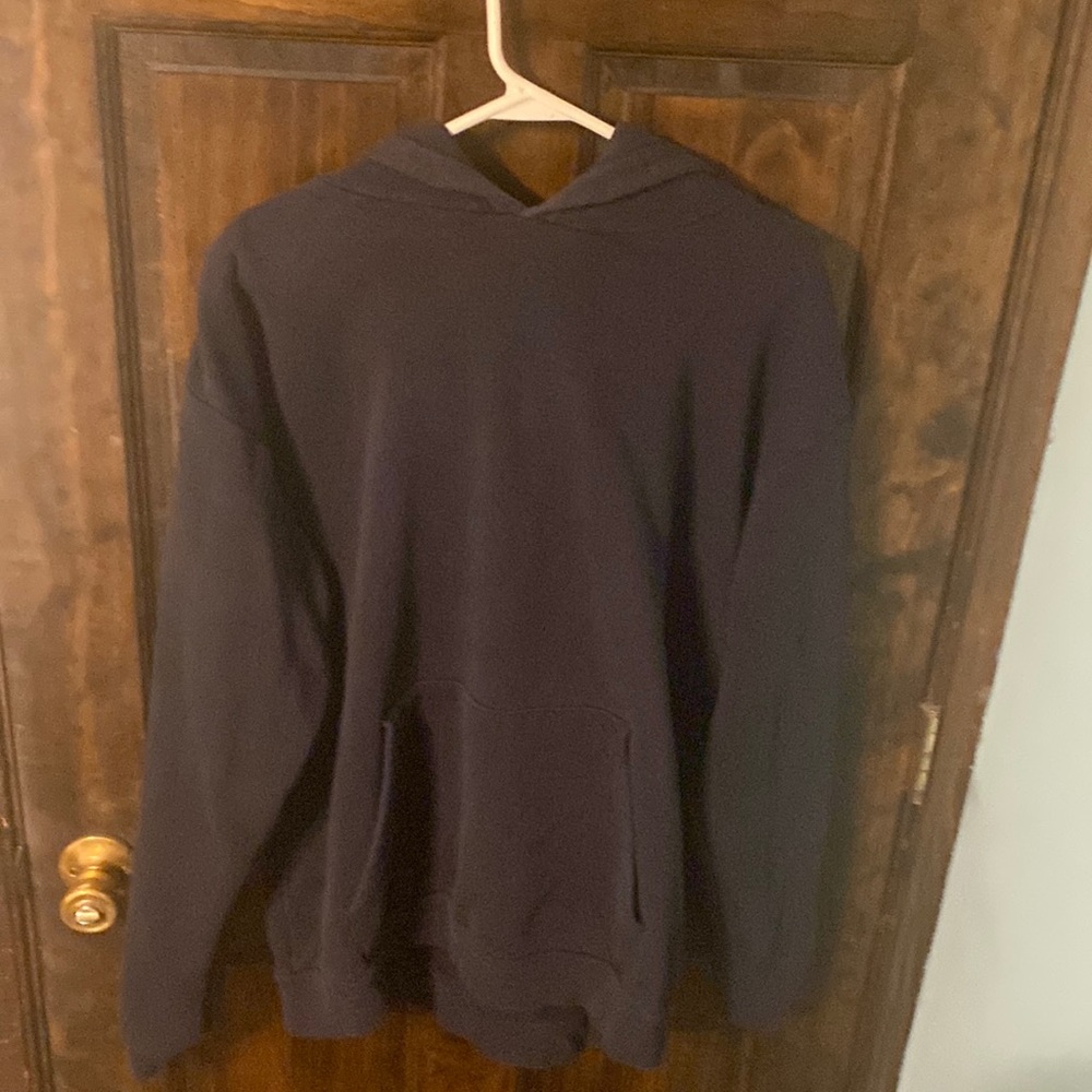 Zara mens black hoodie with middle pocket